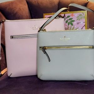 Kate Spade Crossbody Rima and Mini Duo in Pebble and Quartz Pink